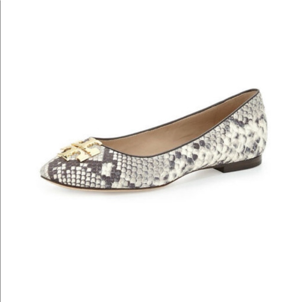 Tory Burch Raleigh Ballet Flats Baby Snake Size 10.5